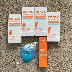Carpe Hand, Foot, Face antiperspirant lotion combo